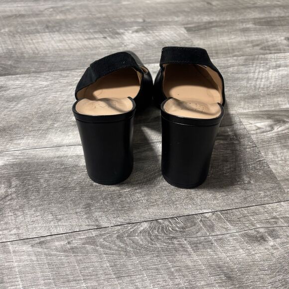 Naturalizer Womens Hannie Leather N5 Contour Heel Pump Slingback Black Sz 8.5 - Picture 6 of 7